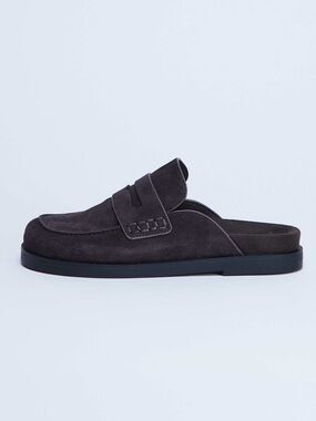 Topshop Womens Brown Suede Loafers